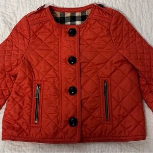 Burberry Quilted Kids Jacket - Red